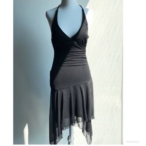 Black cocktail dress w/ silver specs